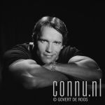 15-08-1984 Arnold Schwarzenegger at studio in Amsterdam Photo: Govert de Roos/Connu